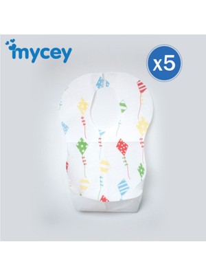 MYCey Elite Kullan-At Mama Önlüğü 10 'Lu Geometrik Desenli Kumaş 0-3 Yaş İçin Türkiye Menşeli