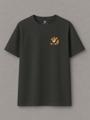Vagonet Unisex Fox Baskılı Oversize T-Shirt