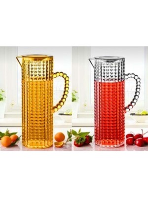 Elite Sunumluk & Meşrubat & Parti Şeffaf Mika Boncuk Sürahi 1.5 Lt 1 Adet