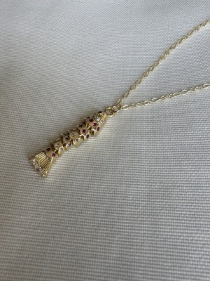 Renkli Taşlı Balık Kolye