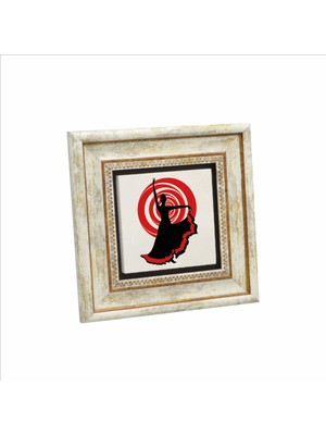 Ispanyol Flamenko Dansçısı Baskılı Doğaltaş Tablo (20 x 20 Krg-63)
