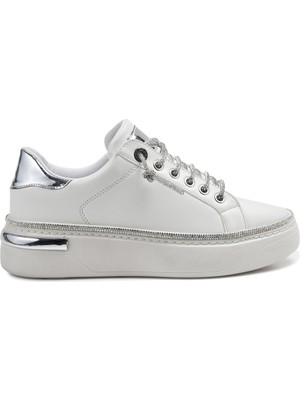 Zeytuk Beyaz Hakiki Deri Kadın Ayakkabı