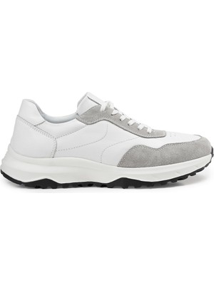 Zeytuk Beyaz Hakiki Deri Erkek Ayakkabı