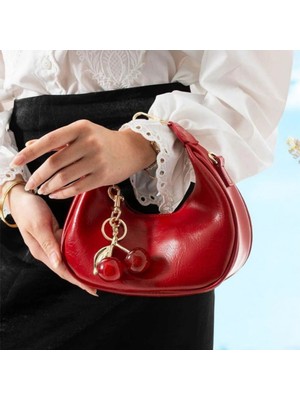 Kadın  Baget Charm Hediyeli  El  ve Omuz  Çantası