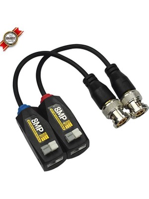 Powermaster 8mp 1080P 2kv 250-400 Metre Hd-Tvı-Cvı-Ahd-Cvbs Hd Video Balun PM-3889