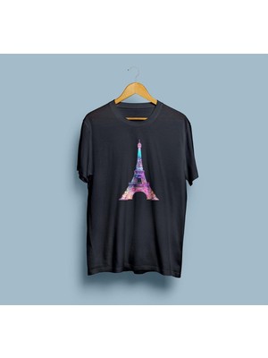 Bahriyeli Collection Oversize Eyfel Kulesi / Eiffel Tower Tasarım T-Shirt
