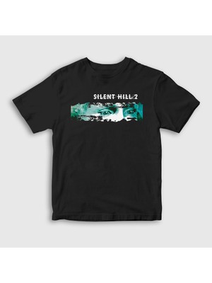 Presmono Unisex Çocuk Siyah Cover Oyun Silent Hill 2 T-Shirt