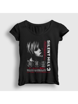 Presmono Kadın Siyah Heather Mason Silent Hill 3 T-Shirt