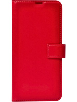 Kırmızı Infinix Smart 9 Kaliteli Suni Deri Cüzdan Kılıf Kapaklı Mıknatıslı Kartlık Bölmeli Cüzdanlı Stand Özellikli