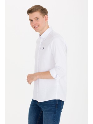 U.S. Polo Assn. Erkek Beyaz Gömlek Basic 50265664-VR013