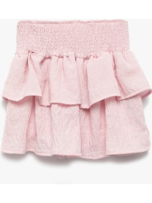 Koton Kat Kat Dokulu Gipeli Yüksek Bel Etek