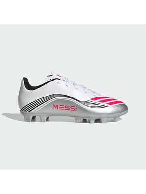 adidas F50 Messi Club Firm-Multi Ground Çocuk Beyaz Çim Saha Kramponu.-