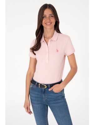 U.S. Polo Assn. Kadın Pudra Basic Tişört 50300830-VR042