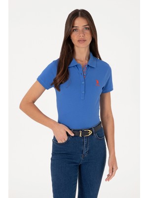 U.S. Polo Assn. Kadın İndigo Basic Tişört 50300896-VR028