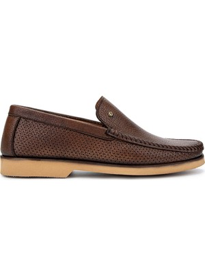 Tamer Tanca Erkek Hakiki Deri Kahverengi Loafer Ayakkabı 478 A1625 Erk Ayk Y25 Kahve
