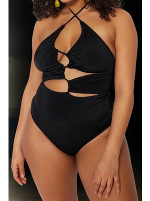 Konforlu Modern Bağlamalı Büyük Beden Mayo Battal Boy Esnek Kumaş