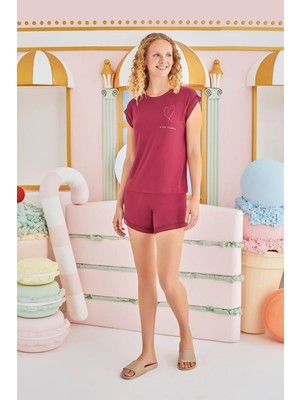 Sevim 15882 Bayan Baskılı Şort Takım 25Y