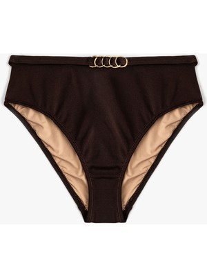 Koton Astarlı Aksesuar Detaylı Parlak Yüksek Bel Toparlayıcı Bikini Altı