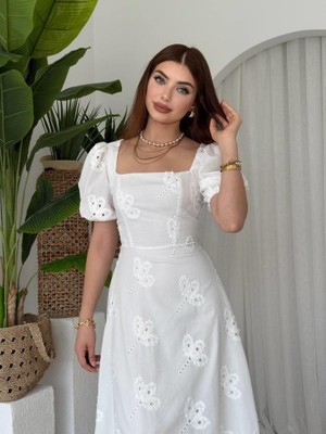 Deridün Yıldız Shoes Graf Balon Kol Elbise