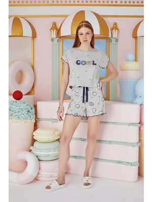 Sevim 15737 Bayan Baskılı Şort Takım 25Y