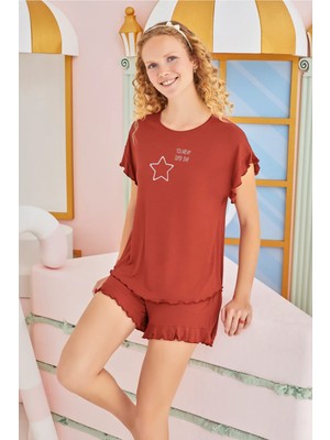 Sevim 15849 Bayan Baskılı Şort Takım 25Y