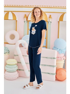 Sevim 15855 Bayan Baskılı Pijama Takım 25Y