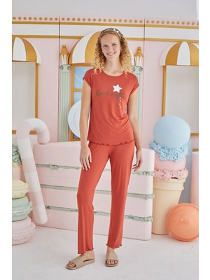 Sevim 15848 Bayan Baskılı Pijama Takım 25Y