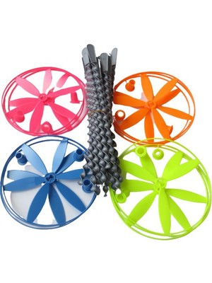 24'lü Paket Dev Büyük Boy Ufo Uçan Daire Fırfır Pervane Nostaljik Ürün 19,5 cm