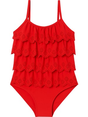 Katia & Bony Kız Çocuk Frill Wave Mayo Mercan