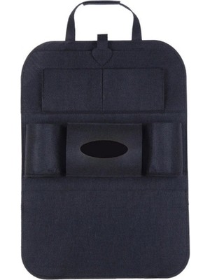 Araba Araç Oto Koltuk Arkası Keçe Organizer Koruyucu Koltuk Arkası Eşya Düzenleyici Ceplik Çanta Örtü  1 Adet