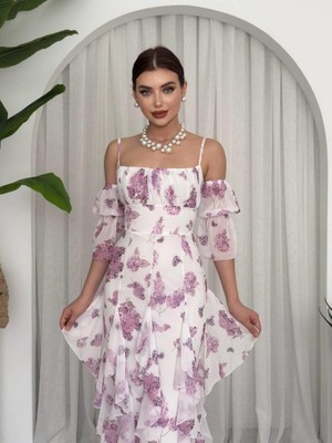 Deridün Yıldız Shoes Mugo Fırfırlı Elbise