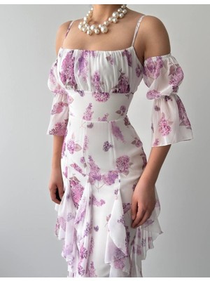 Deridün Yıldız Shoes Mugo Fırfırlı Elbise