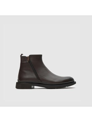 Togo Kahverengi Hakiki Deri Erkek Klasik Bot [052158]