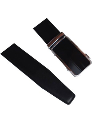 Mod Derma Siyah Taş Tokalı Hakiki Dana Derisi Erkek Kemer