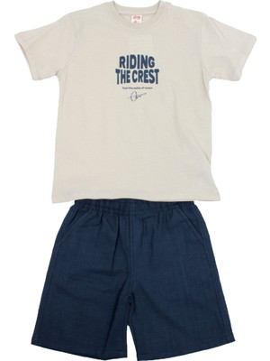 Dmb Erkek Çocuk Keten Şortlu Takım