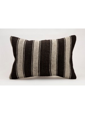 El Yapımı Kilimden Yapılmış Vintage Kırlent Kılıfı, Yün, 40X60 cm