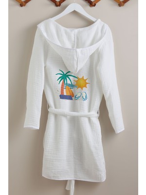 Tuğba Kuğu 4 Kat Müslin Bornoz - Summer Vibes