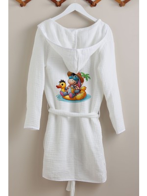 Tuğba Kuğu 4 Kat Müslin Bornoz - Summer Vibes