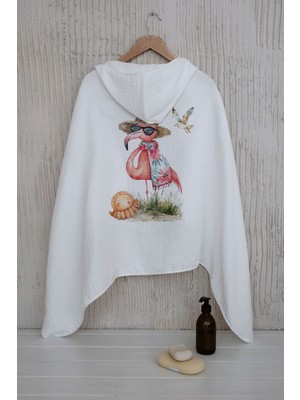 Tuğba Kuğu 4 Kat Müslin Kapüşonlu Havlu - Summer Vibes