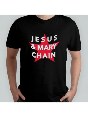 Pixxa The Jesus And Mary Chain Unisex %100 Pamuklu Bisiklet Yaka T-Shirt Model 2