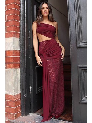 Emma Dantel Uzun Elbise