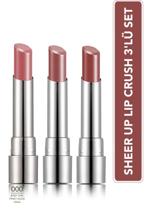 Sheer Up Lip Crush 3'lü Makyaj Seti