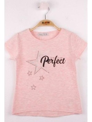 Toontoy Kız Çocuk Perfect Yıldız Baskılı Tişört