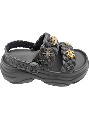 Floraflex | Kadın Eva Lastik Sandalet  - Floraflex - Siyah - 40