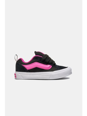 Vans Çocuk Knu Skool Ayakkabı Siyah Renk Kız Çocuk İçin Kauçuk Tabanlı Rahat Kullanım