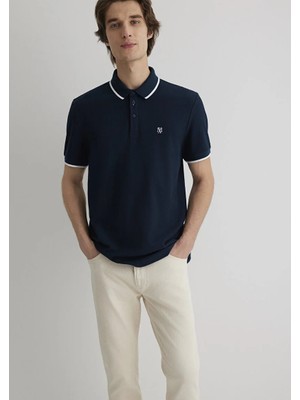 Erkek Lacivert M066039-30651 Polo Yaka T-Shirt