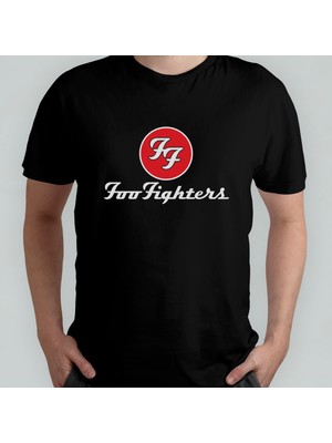 Pixxa Foo Fighters Unisex %100 Pamuklu Bisiklet Yaka T-Shirt Model 2