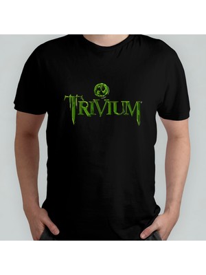 Pixxa Trivium Unisex %100 Pamuklu Bisiklet Yaka T-Shirt Model 1
