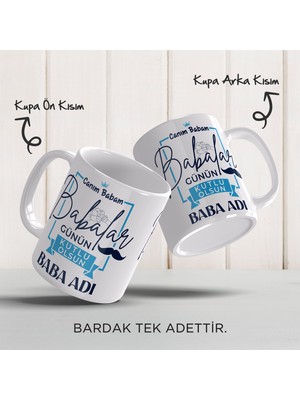 Canım Babam – Kişiye Özel Babalar Günü Beyaz Porselen Kupa (330 Ml)