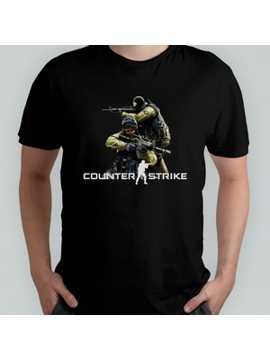 Pixxa Counter Strike Unisex %100 Pamuklu Bisiklet Yaka T-Shirt Model 4